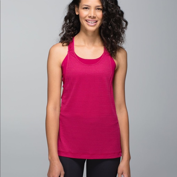 Lululemon Athletica Bumble Berry Stash It Running Tank size 6 EUC - Picture 3 of 16